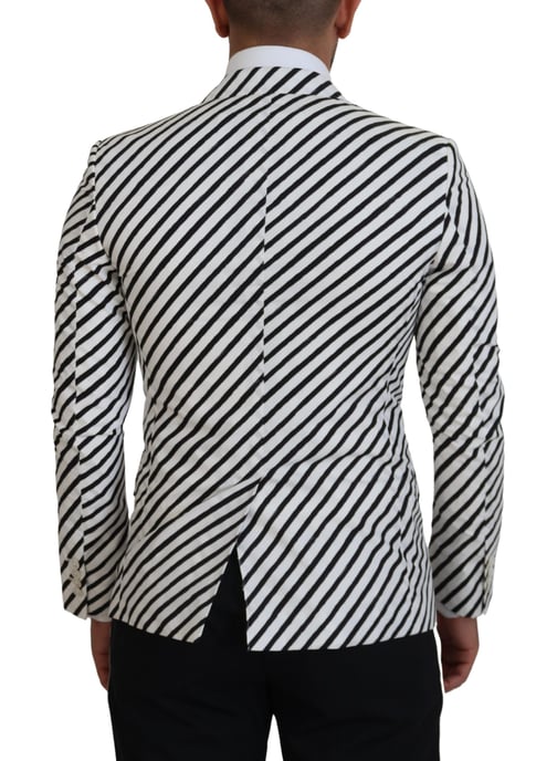 Striped Blazer Notch Lapel - Image 3