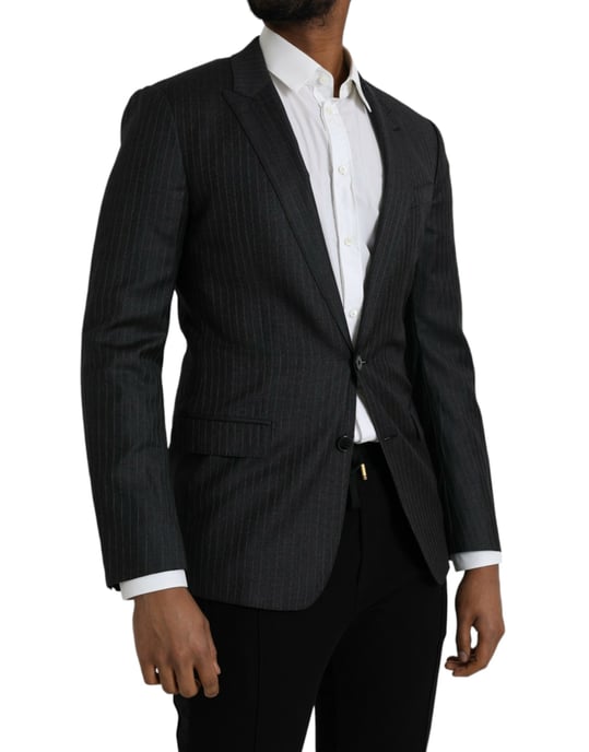 Klassisk Passform Råstrimmig Blazer - Image 2