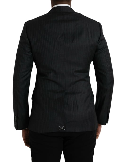 Klassisk Passform Råstrimmig Blazer - Image 3