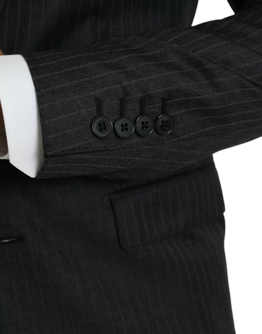 Klassisk Passform Råstrimmig Blazer - Image 4