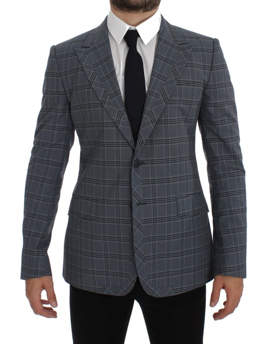 Grårutigt Blazer Klassisk Passform - Image 1