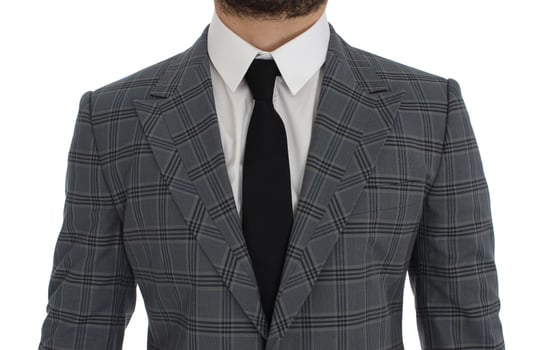 Grårutigt Blazer Klassisk Passform - Image 4