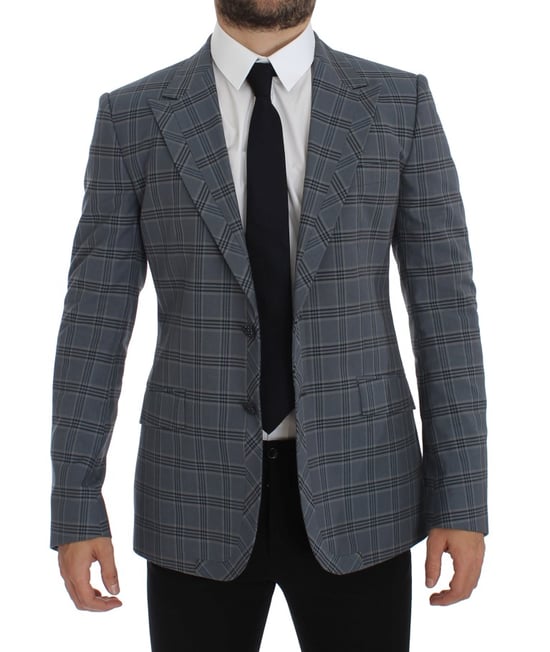 Grårutigt Blazer Klassisk Passform - Image 5