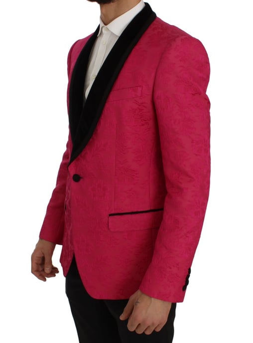 Blommig Brokad Blazer Sjalkrage - Image 2