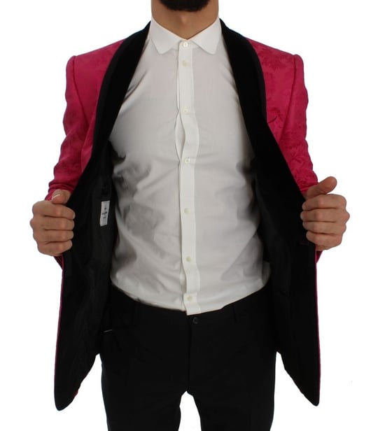 Blommig Brokad Blazer Sjalkrage - Image 6
