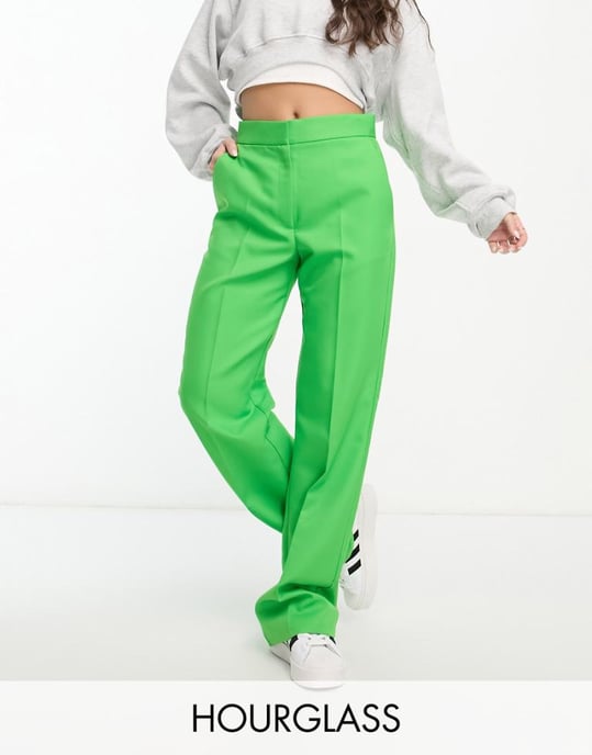 ASOS DESIGN Timeforms ultimate raka byxor i klargrön - Image 1