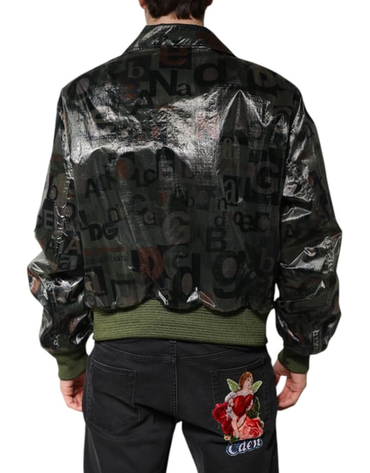 Letter Print Bomber Jacket - Image 4