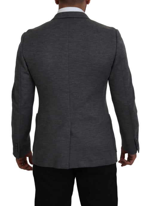 Grå Blazer Broderad Bi Klassisk Passform - Image 3