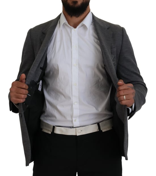 Grå Blazer Broderad Bi Klassisk Passform - Image 6