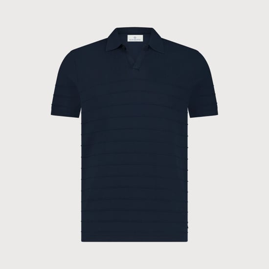 Blue Industry De knitted v-hals polo | - Image 2