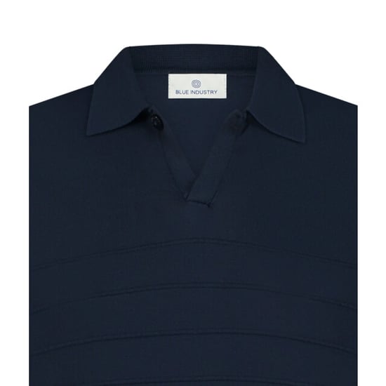 Blue Industry De knitted v-hals polo | - Image 5