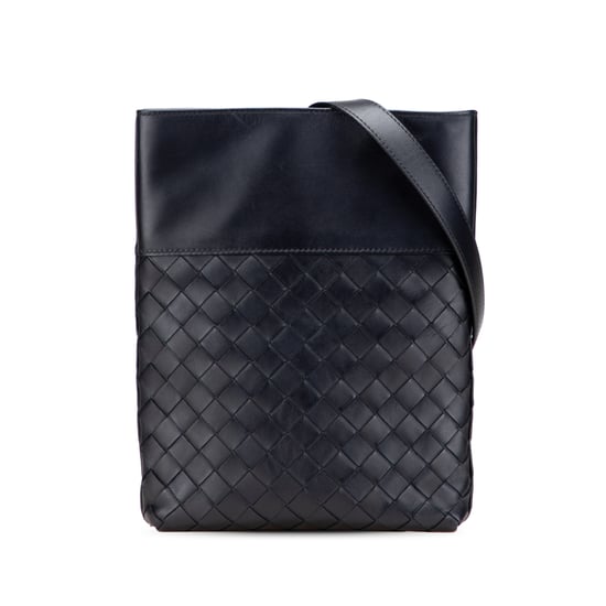 Woven Leather Crossbody Bag - Image 1