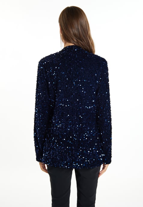 Faina Blazer met pailletten Dames marine - Image 4