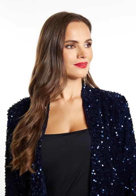 Faina Blazer met pailletten Dames marine - Image 5