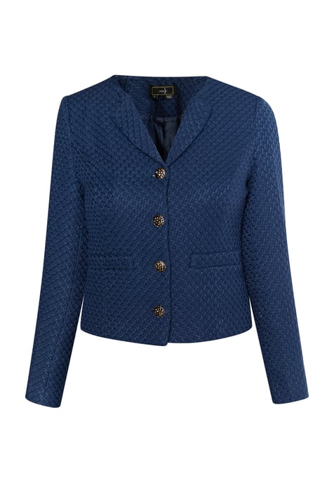 Faina Bouclé jasje Dames marine - Image 1