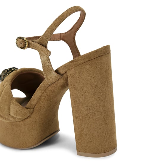 Kurt Geiger London Suede Kensington Platform Sdl Sandals - Image 3