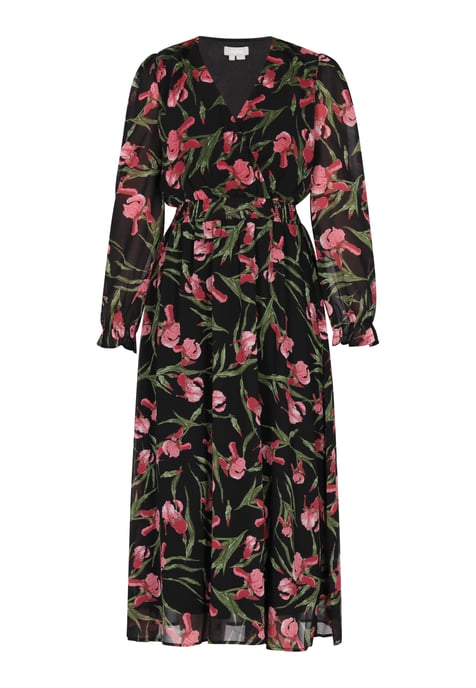 usha Jurk Dames Zwart Veelkleurig - Image 1