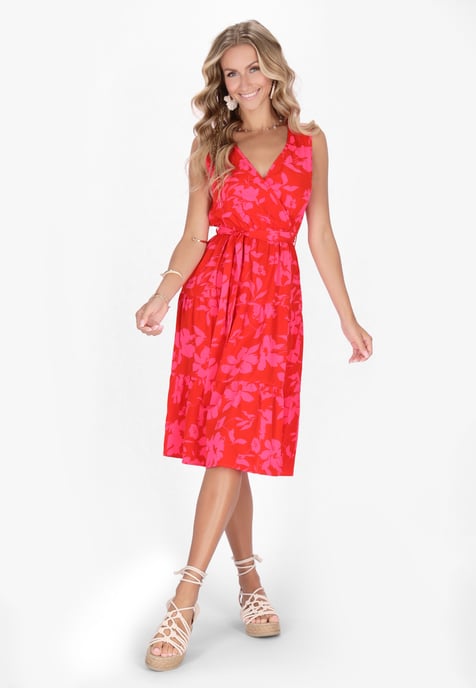IZIA jurk vrouwen rood roze - Image 2
