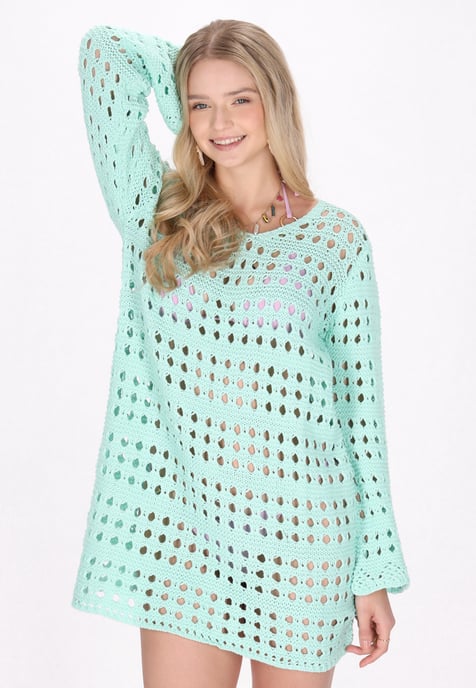 IZIA jurk vrouwen turquoise - Image 3