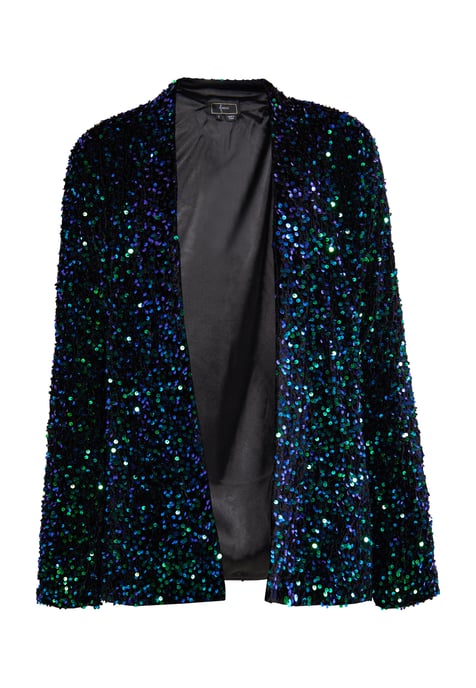 Faina Blazer met pailletten Dames Blauwgroen veelkleurig - Image 1