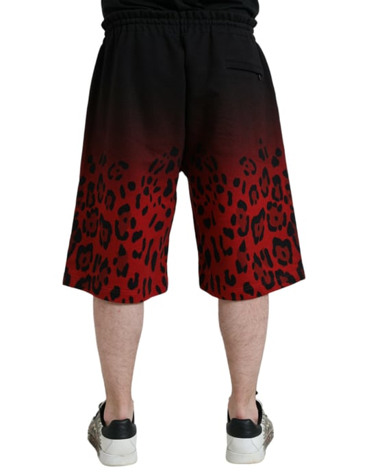 Gradient Leopardmönstrade Sweatshorts - Image 2