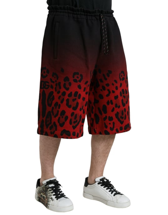 Gradient Leopardmönstrade Sweatshorts - Image 3