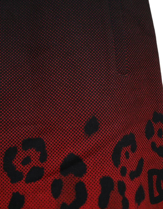 Gradient Leopardmönstrade Sweatshorts - Image 4