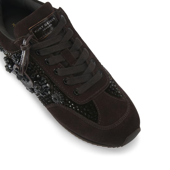Kurt Geiger London Velvet Chelsea Jewel Tag Sneakers - Image 4