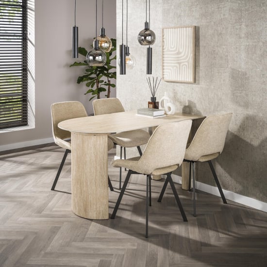 Hoyz stoel swivel draaibaar verpakt per 4 jaroq zand - Image 4