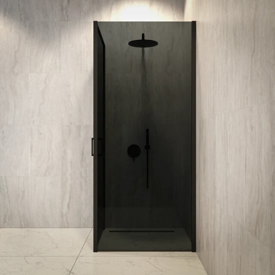 Mirlux Douchecabine vela 90 x 200 smoked glass zwart - Image 4