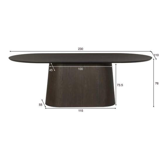 Livingfurn eetkamertafel tobago espresso 230cm - - Image 5