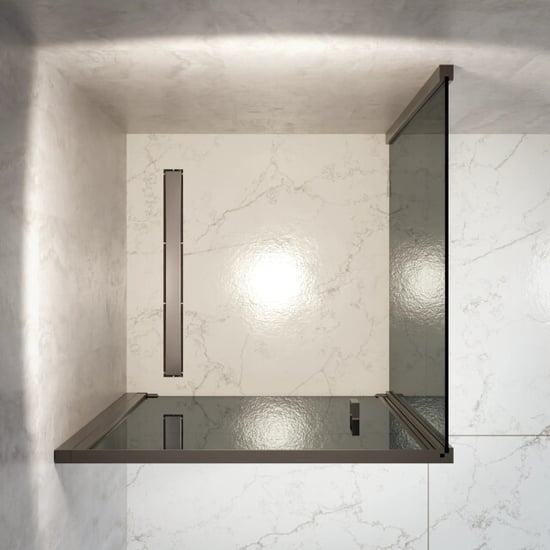 Mirlux Douchecabine vela 90 x 200 smoked glass zwart - Image 5