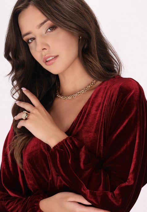 Faina Blouse Dames wijnrood - Image 5