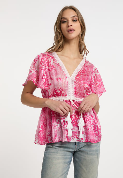 IZIA Blouse Dames roze wit - Image 3
