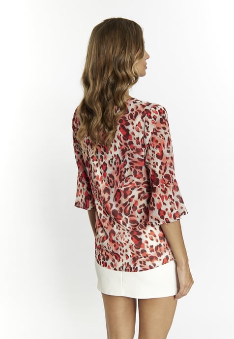 Faina Blouse shirt Dames Rood Veelkleurig - Image 4