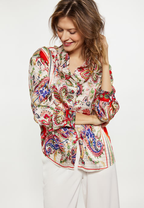 usha overhemdblouse Dames Oranje Veelkleurig - Image 3