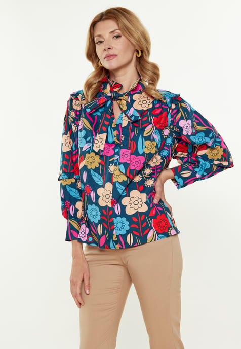 usha Blouse vrouwen Veelkleurig blauw - Image 3
