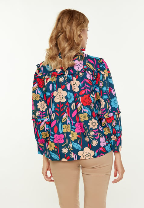 usha Blouse vrouwen Veelkleurig blauw - Image 4