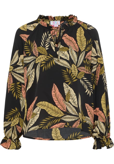 IZIA Blouse shirt Dames Zwart Veelkleurig - Image 1