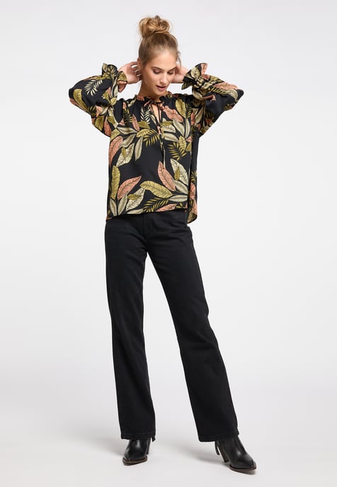 IZIA Blouse shirt Dames Zwart Veelkleurig - Image 2