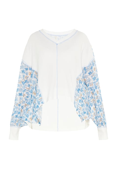 usha Blouse vrouwen wit blauw - Image 1