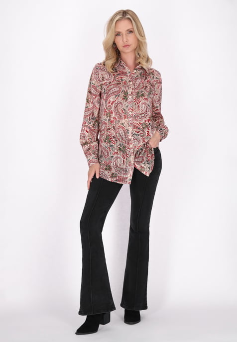 usha Blouse Dames Wol Wit Veelkleurig - Image 2