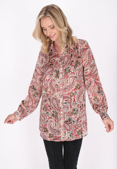 usha Blouse Dames Wol Wit Veelkleurig - Image 3