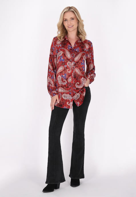 usha Blouse Dames Rood Veelkleurig - Image 2