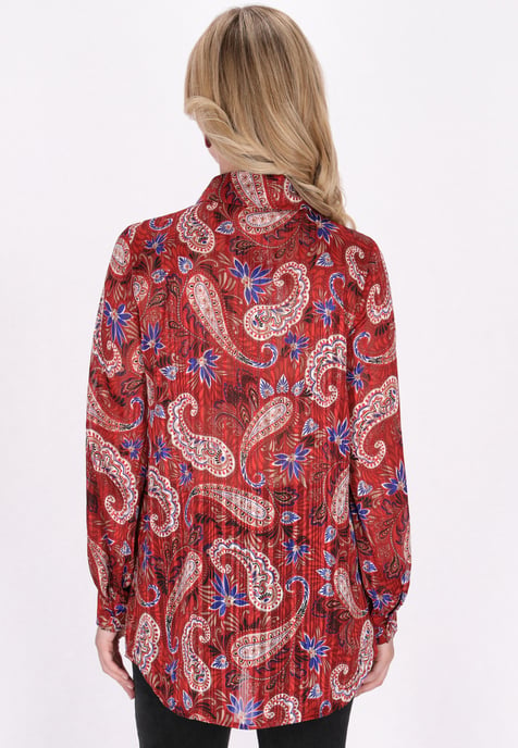 usha Blouse Dames Rood Veelkleurig - Image 4