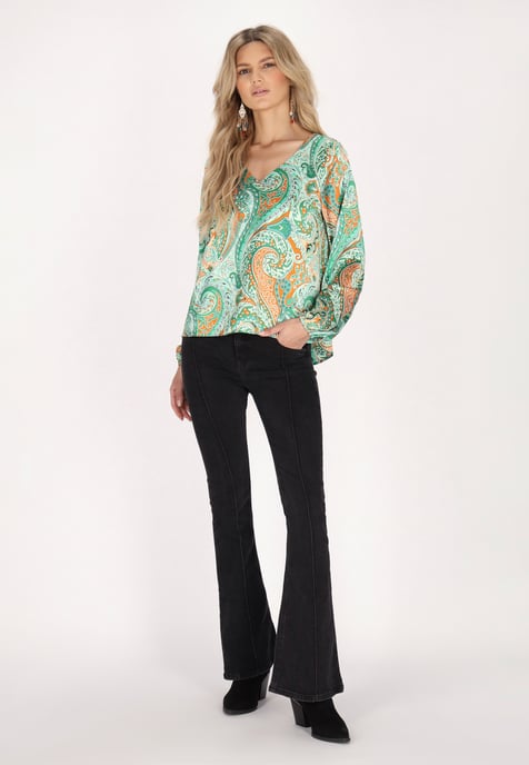usha Blouse Dames Groen Veelkleurig - Image 2
