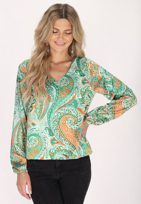 usha Blouse Dames Groen Veelkleurig - Image 3