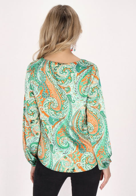 usha Blouse Dames Groen Veelkleurig - Image 4