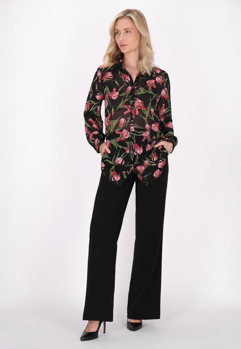 usha Blouse Dames Zwart Veelkleurig - Image 2