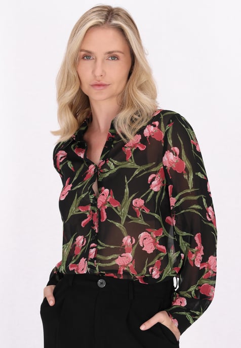 usha Blouse Dames Zwart Veelkleurig - Image 3
